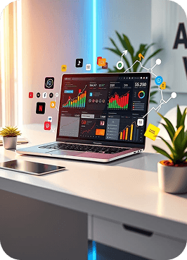 Panoramic curved workspace dashboard item